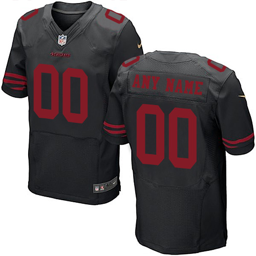 Men's Elite Nike Jersey Black Alternate - Customized NFL San Francisco 49ers